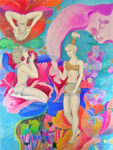 LUSCIOUS GARDEN (detail) by Cherie Bender