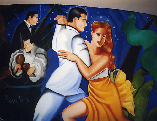 MEZZANOTE MURAL DETAIL by Cherie Bender
