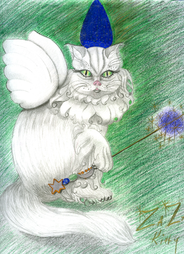Za~Za Kitty (For Dina Donatello) by Cherie Bender