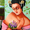 GEISHA WITH RAINBOW